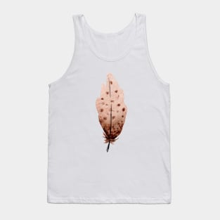 Watercolor brown feather Tank Top